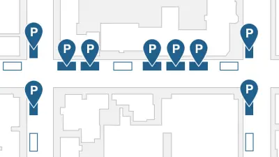 Das Bild zeigt eine Parkaumkarte im Bosch Community-parking System.