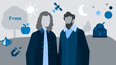 Grafical illustration of Kepler and Newton