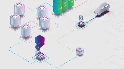 Graphic of a charging process with smart contract conclusion between an e-car and a power charging station based on DLT.
