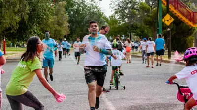 Participant finishes Bosch Color Run