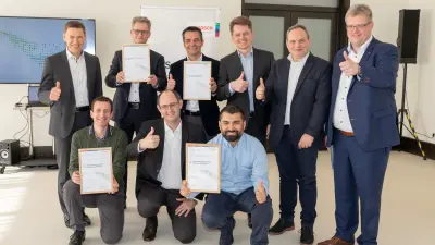 The four winners of the EHS Award 2019 at the awards ceremony