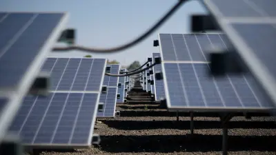 Solarmodule am Bosch-Standort Nashik in Indien.