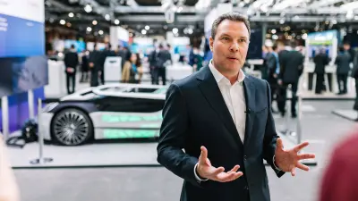 Edzard Overbeek, CEO HERE Technologies, giving an interview.