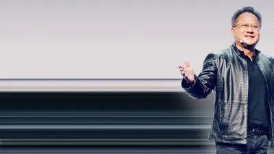 Jensen Huang, NVIDIA, hält einen Vortrag auf der Bosch IoT-Konferenz.