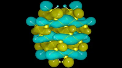 Wave function of a qubit in a silicon quantum dot.