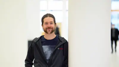Bosch Corporate Research Associate Patrick Schneider inside the Bosch campus for research and advance engineering in Renningen, Germany.
