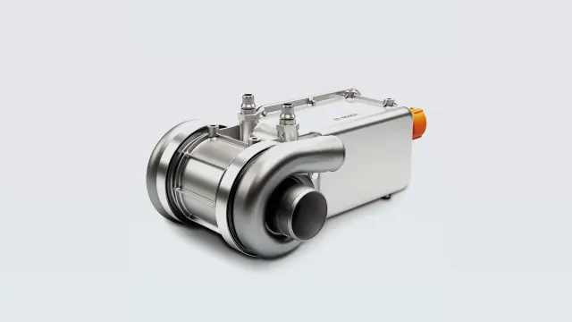 The supply of oxygen of the Nikola Two truck is governed by the electric air compressor, also developed by Bosch.