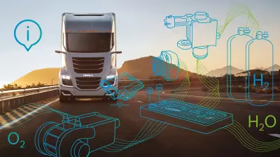 How the Nikola Two fuel-cell powertrain works.