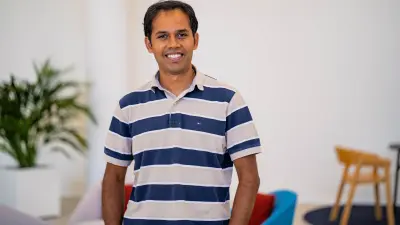 Portrait of Rakshith Amarnath, Bosch Research fuzzing expert, at the Bosch Research Campus in Renningen, Germany. 