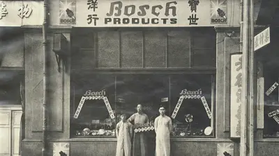 Auch wenn sich die nationalsozialistische Politik auf wirtschaftliche Autarkie drängte, verkaufte Bosch weiterhin seine Produkte weltweit, wie hier im chinesischen Tientsien (1938).