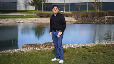 PhD candidate Diego Rincon, who took an industrial sabbatical at Bosch Research, at the research campus in Renningen, Germany.