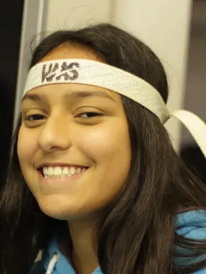 Girl with WAAS headband