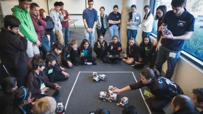 Students experience robot-technology