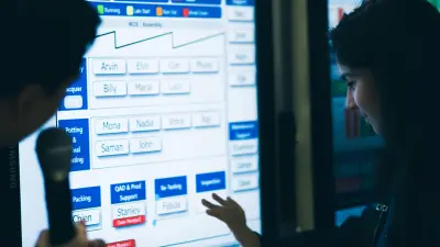 Students organize workflow at the assembly line