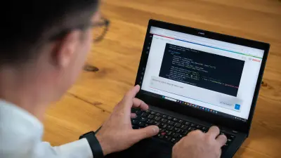Hamza works on a programming code.