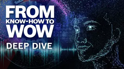 Zu sehen ist ein virtueller Avatar neben dem Schriftzug “From KNOW-HOW to WOW deep dive”.