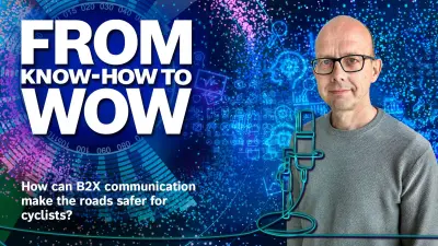 Der Bosch eBike-Experte Christian Cosyns ist neben dem offiziellen „From KNOW-HOW to WOW"-Logo zu sehen.