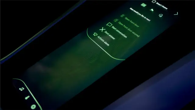 Control Panel des Connected Cars mit Smart Home Anbindung.