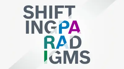 A graphic illustrates the Bosch 2020 annual report’s tagline, “Shifting paradigms”