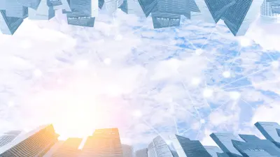 Eine gespiegelte vernetzte Stadt.