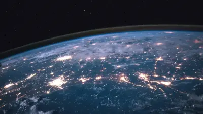 The image shows a part of the earth, viewed from space.