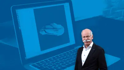 Dieter Zetsche vor einem blauen Hintergrund.