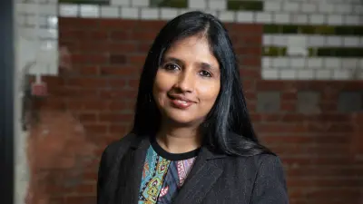 A portrait photo of Shohini Ghose, professor of quantum physics and computer science.