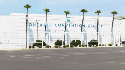 Vor den Umbauten gab es auf dem Parkplatz des Ontario Convention Centers nur einen großen betonierten Platz mit Parkplatz-Linien.