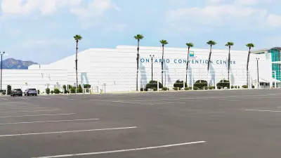 Vor den Umbauten gab es auf dem Parkplatz des Ontario Convention Centers nur einen großen betonierten Platz mit Parkplatz-Linien.