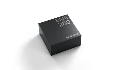 The image shows a MEMS sensor measuring the acceleration.