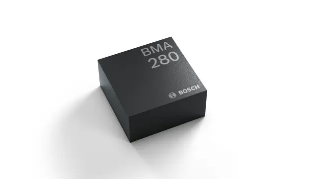 The image shows a MEMS sensor measuring the acceleration.