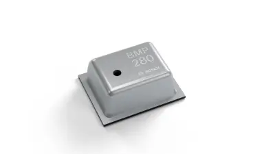 The image shows a MEMS sensor measuring the altitude.