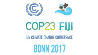 Logo of Cop 23 Fiji UN climate change conference in Bonn 2017