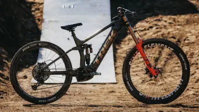 Picture of a Trek Rail 9 bike with a Bosch e-bike motor.