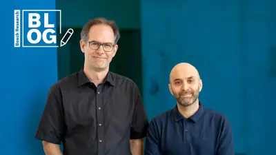 The two Bosch Research experts, Jochen Quante (left,) and Matthias Woehrle (right).