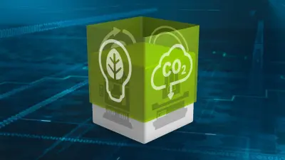 various icons on a green background