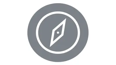 Icon mit einem Kompass