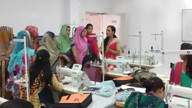 Women in a sewing studio.